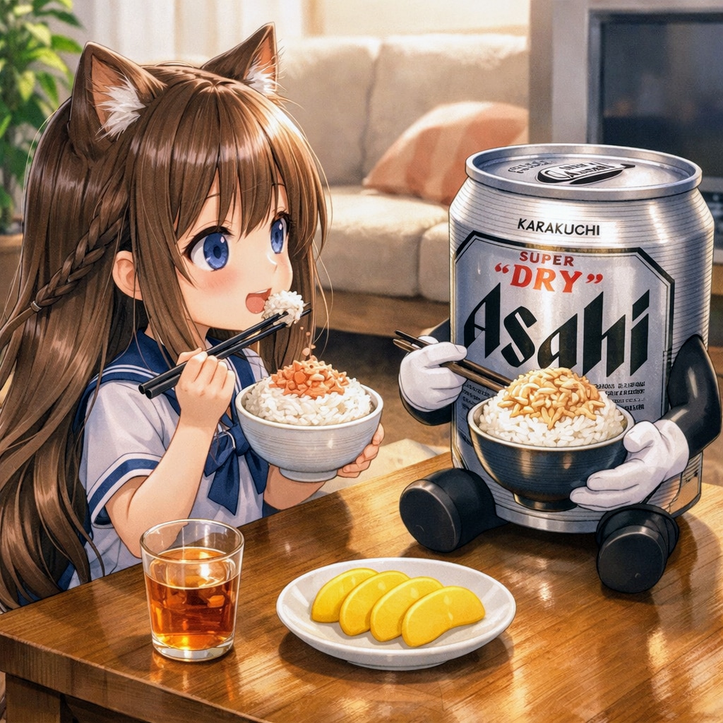 飯の友と小さな女の子