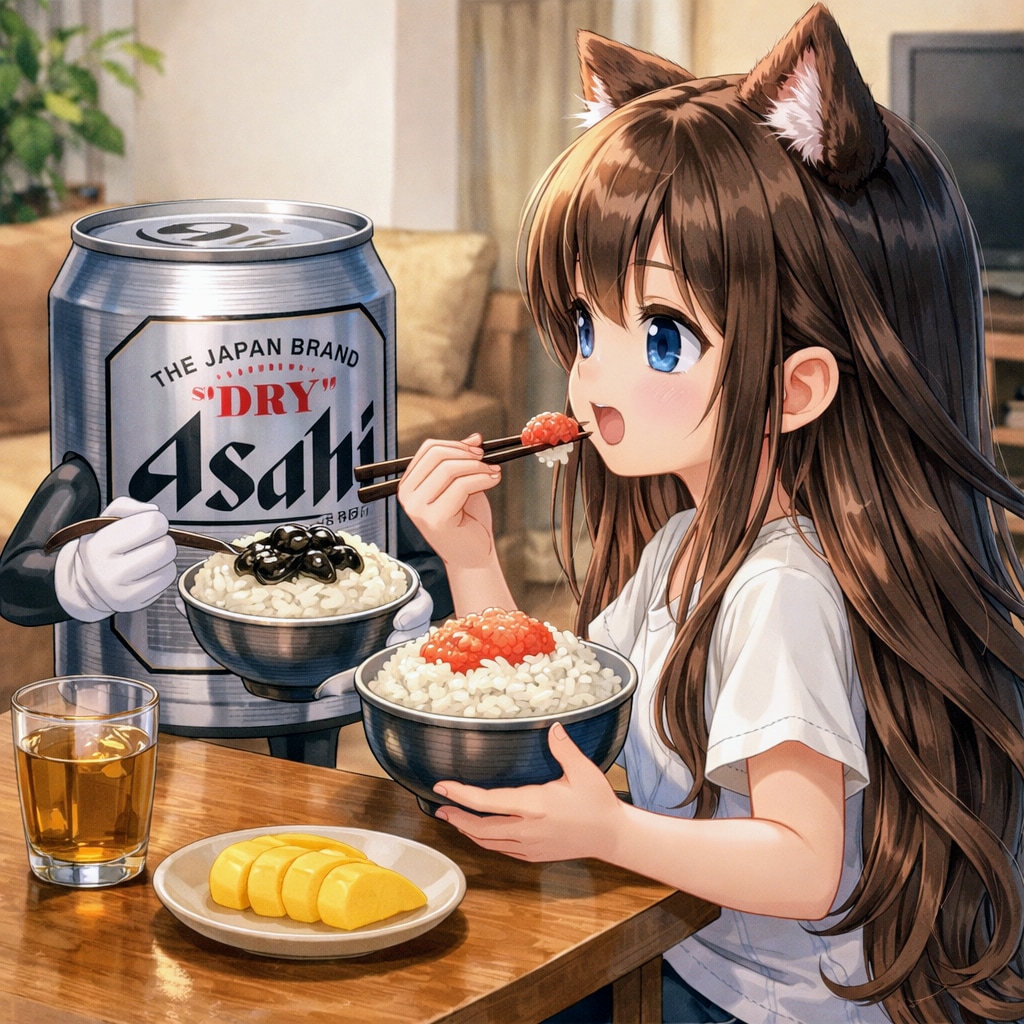 飯の友と小さな女の子