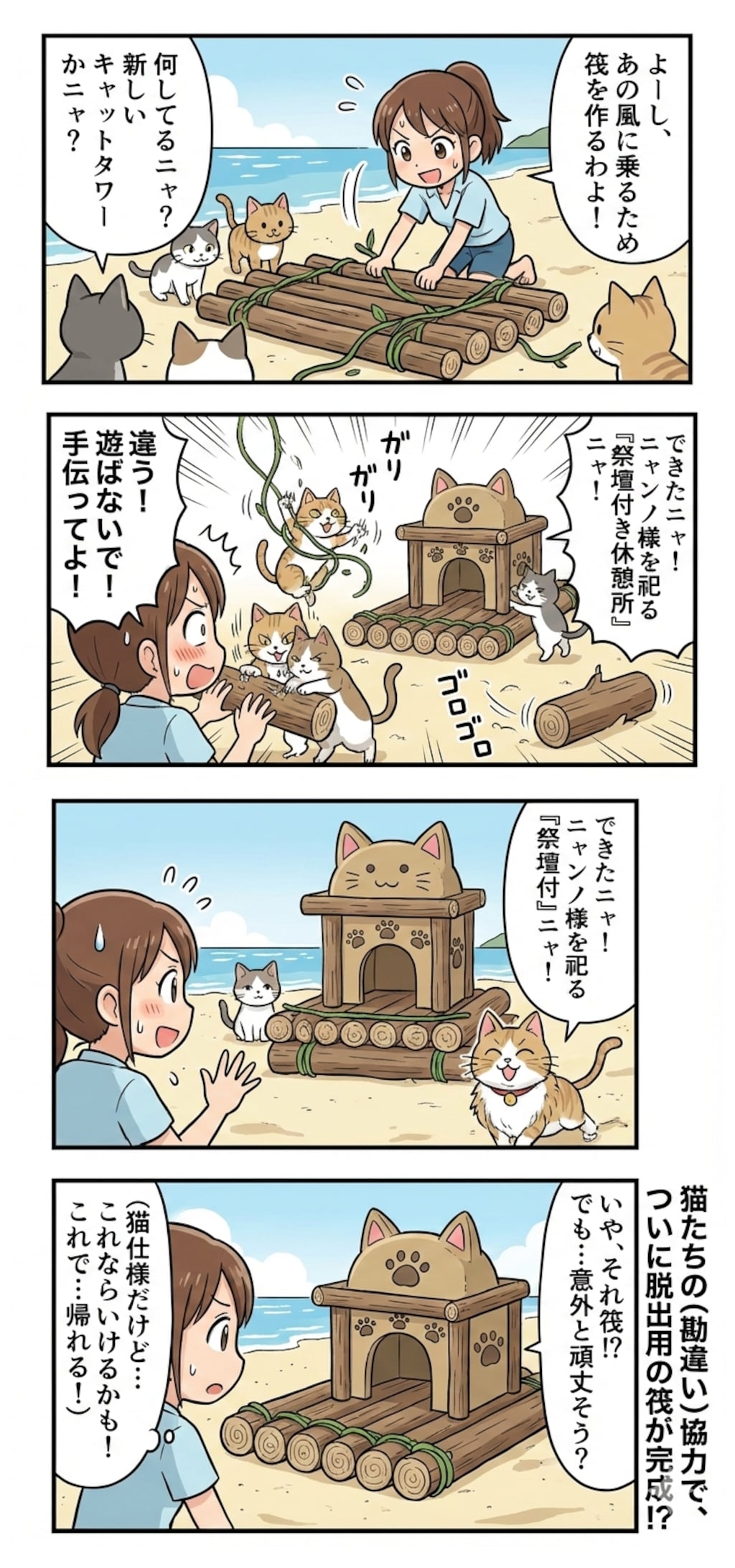 [5枚] サマツニャラコマツ島の猫神様（ケモ耳ラプソディ１１４）