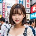 クロップド丈のレーストップスとハイウエストのレザーパンツ、スタッズベルト 11枚目
