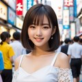クロップド丈のレーストップスとハイウエストのレザーパンツ、スタッズベルト 10枚目