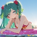 浮き輪ライディング！ 7枚目