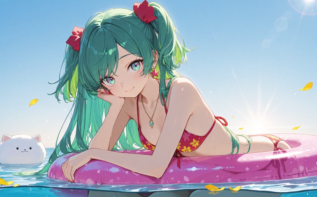 浮き輪ライディング！