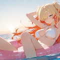 浮き輪ライディング！ 3枚目