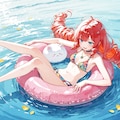 浮き輪ライディング！ 9枚目