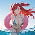 浮き輪ライディング！ 5枚目