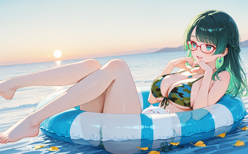 浮き輪ライディング！