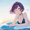 浮き輪ライディング！ 4枚目