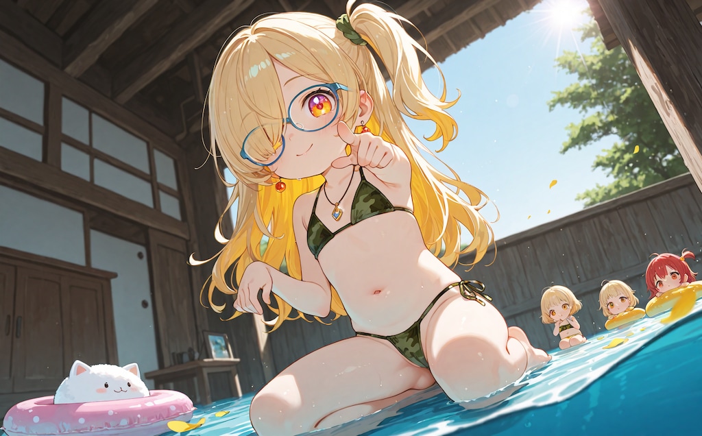 浮き輪ライディング！