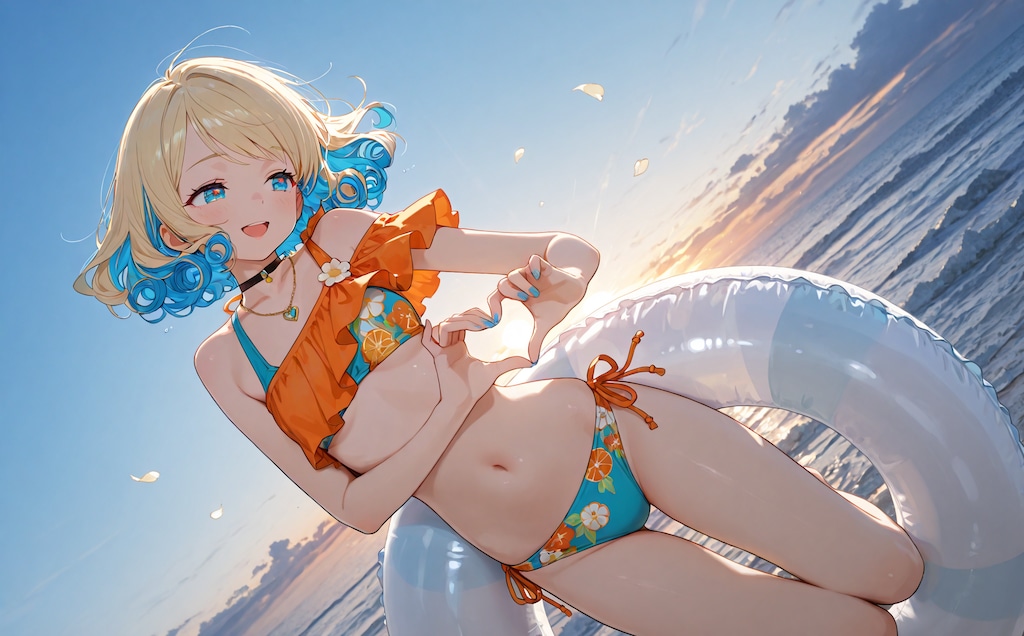 浮き輪ライディング！
