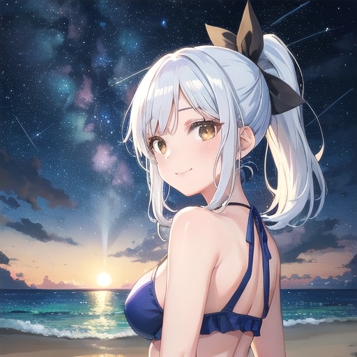 夕暮れのビーチ