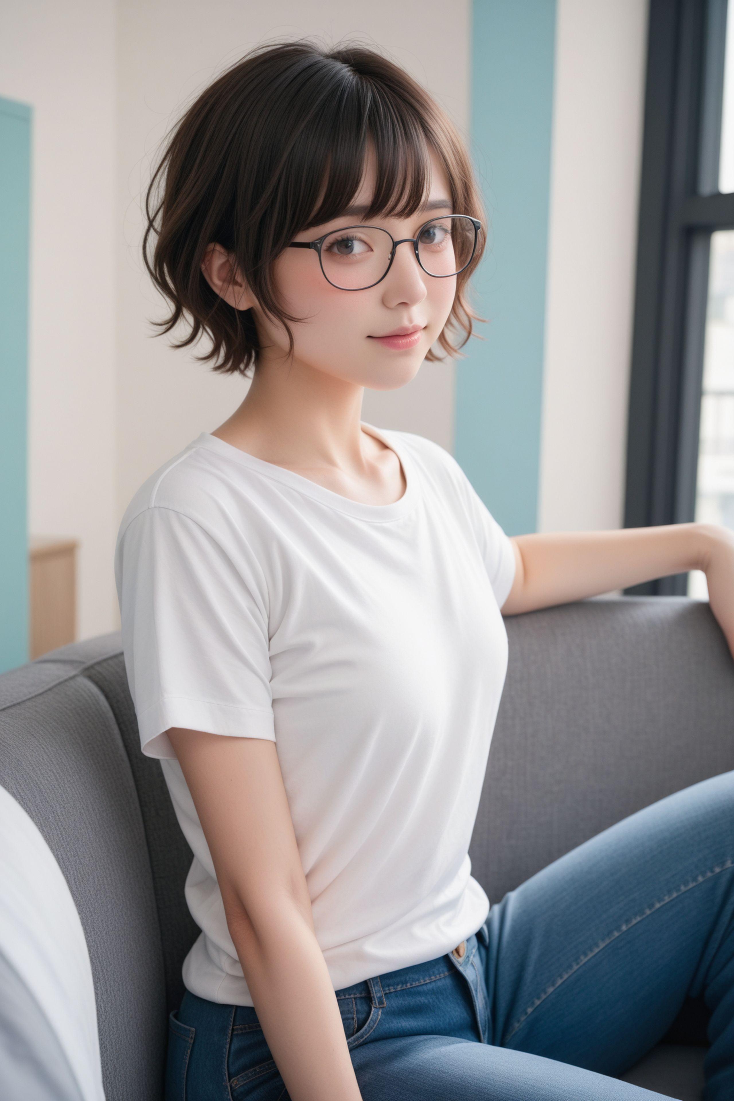 眼鏡女子の朝