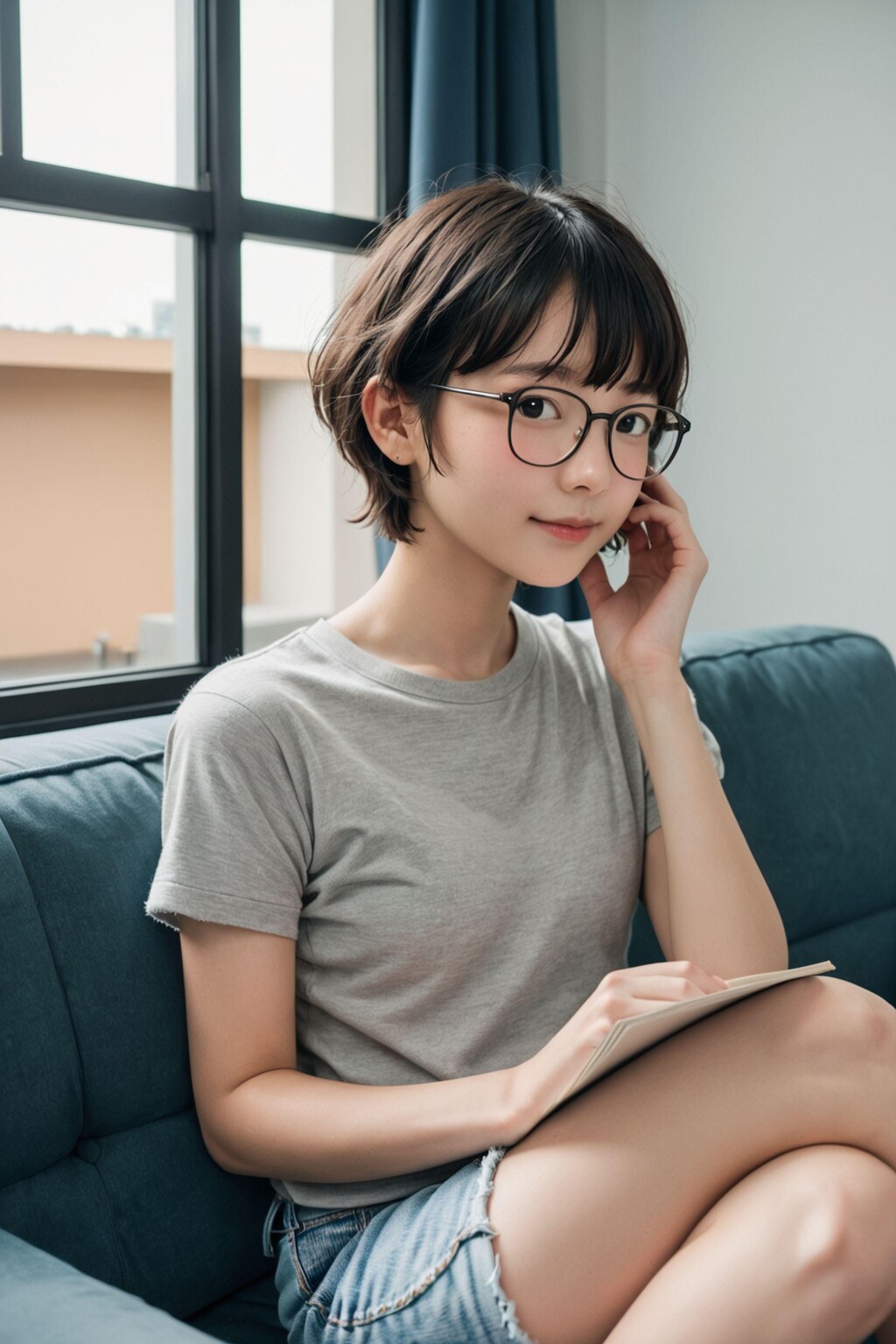 眼鏡女子の朝