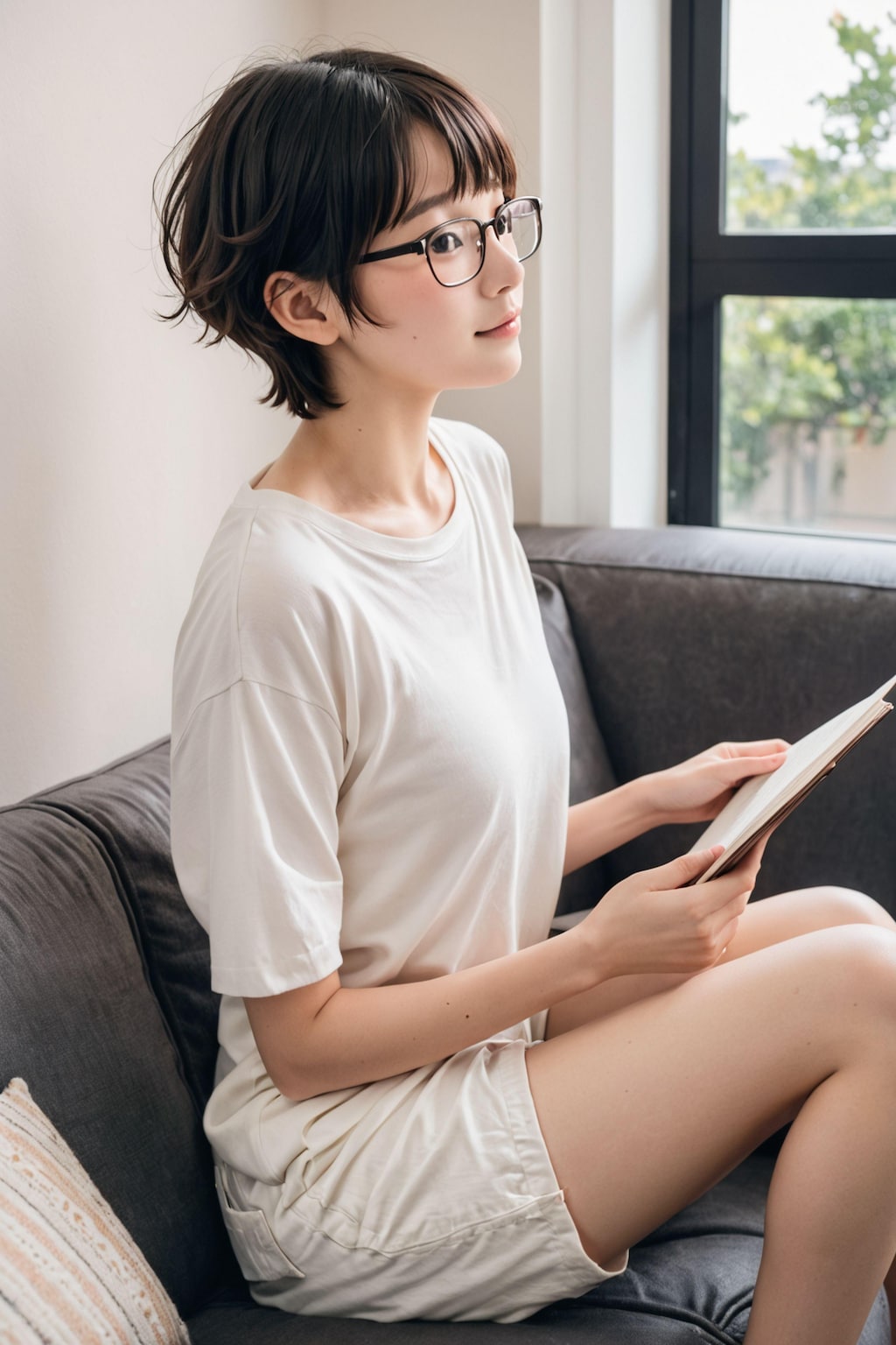 眼鏡女子の朝