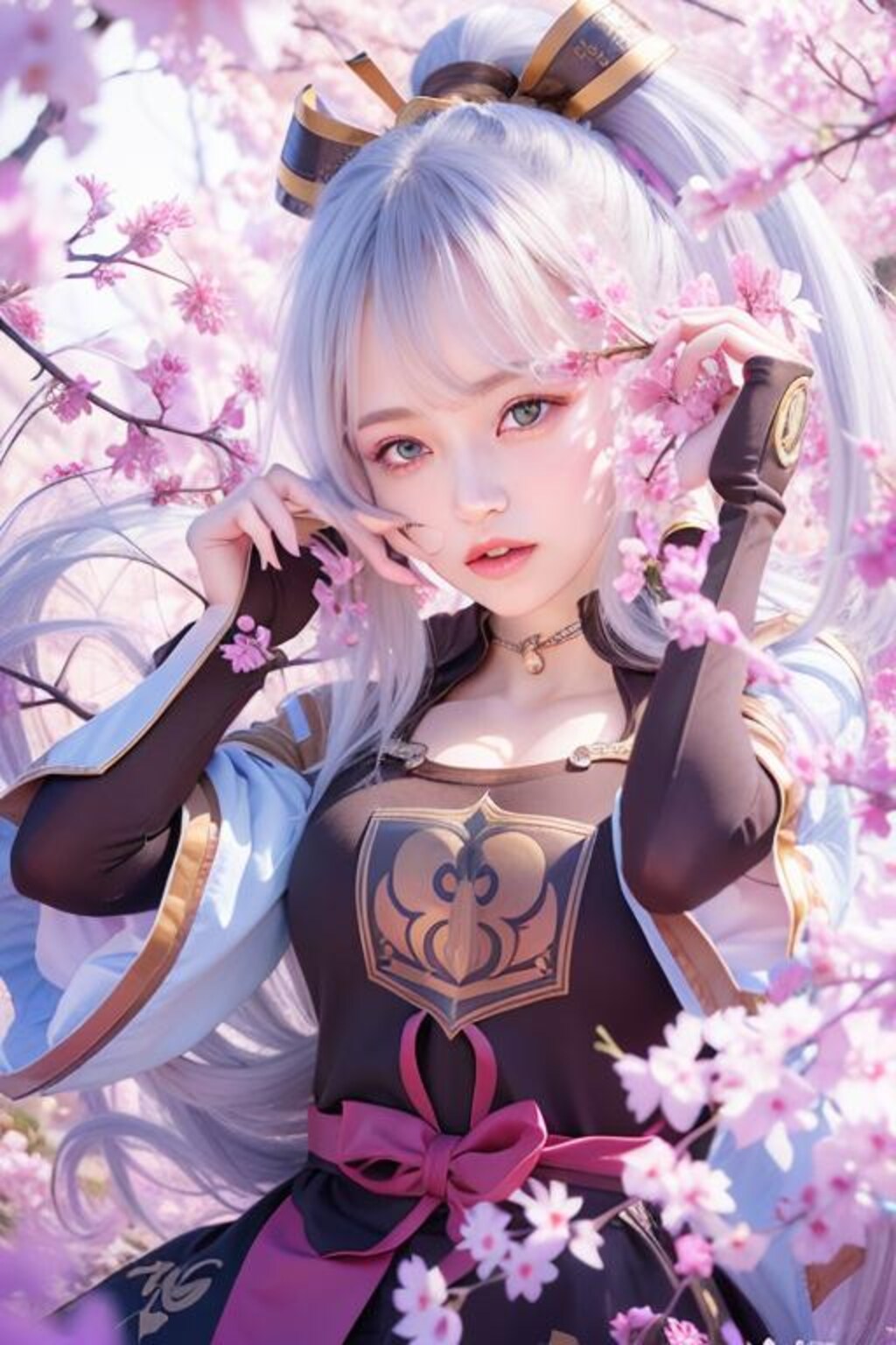 美しい神里綾華コスプレイヤー💕