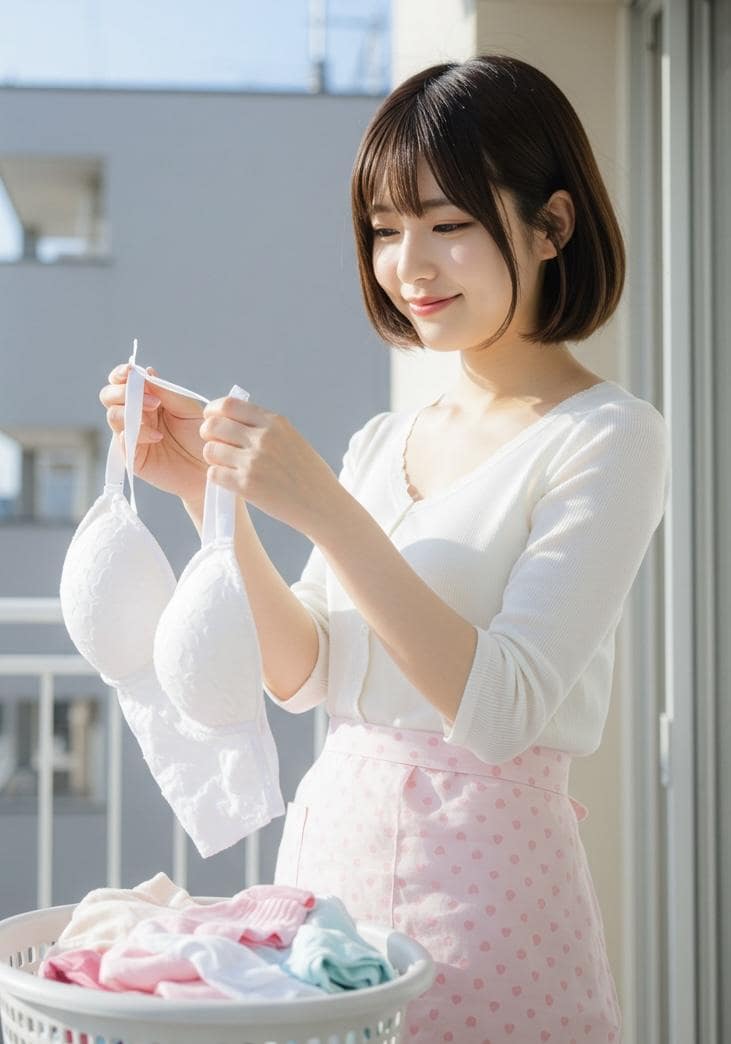 洗濯日和の新妻