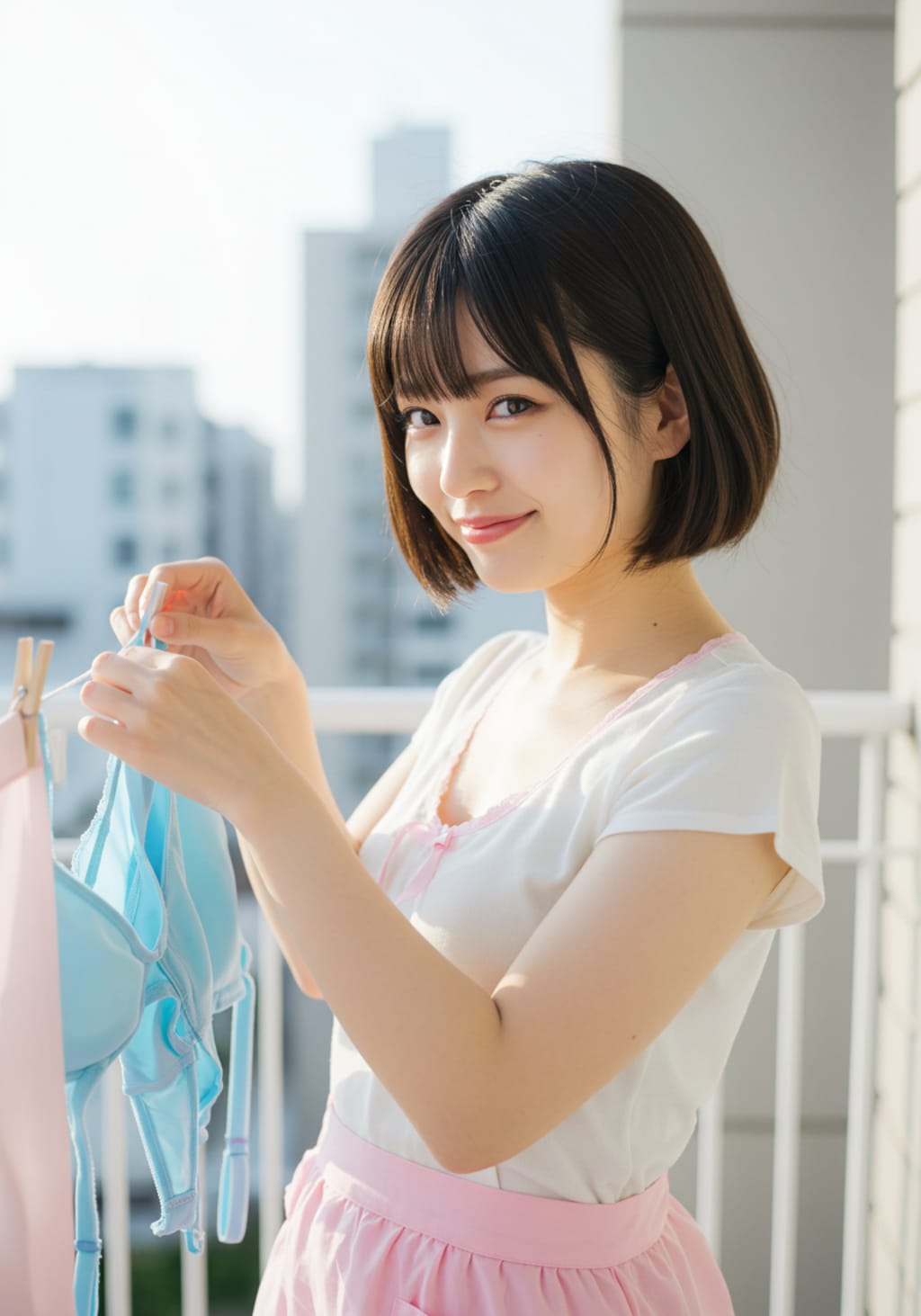 洗濯日和の新妻