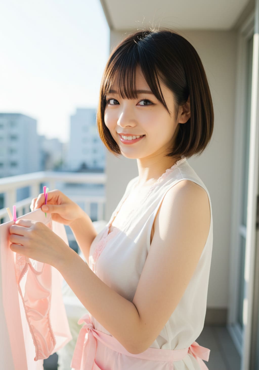 洗濯日和の新妻