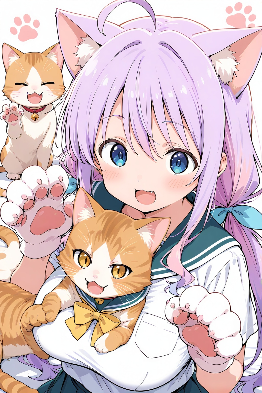 猫と一緒にゃん🐱 | の人気AIイラスト・グラビア