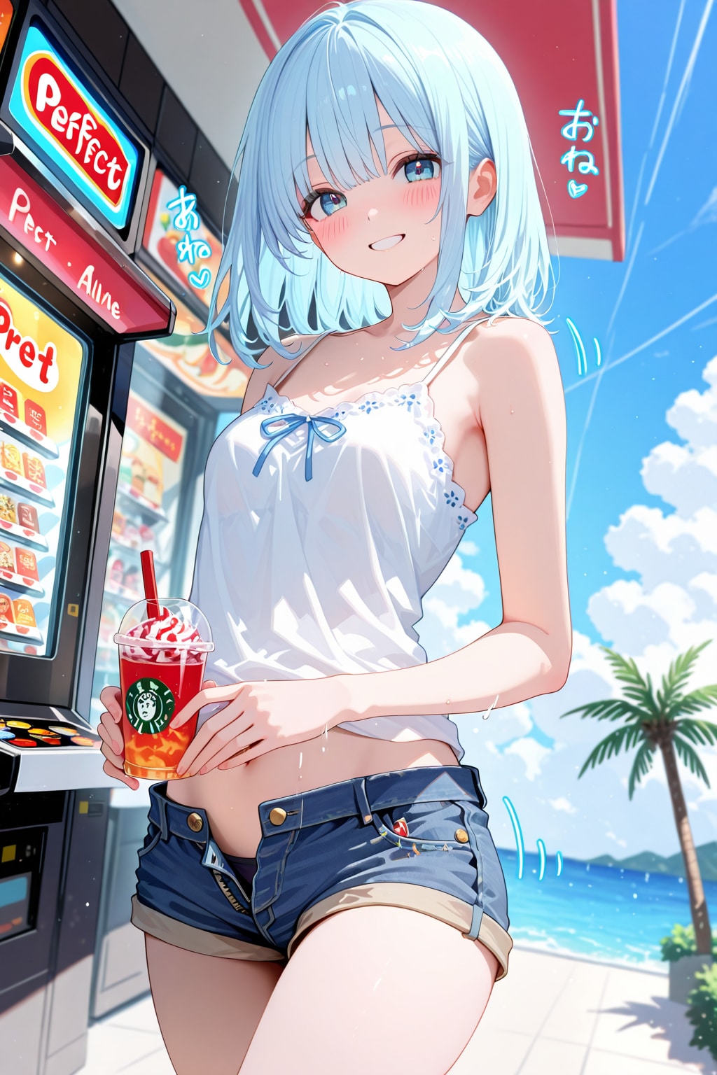 リゾートでちょっと攻めた衣装のスカリヤちゃん16歳ｗ