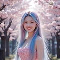桜の花びらに包まれた君 6枚目