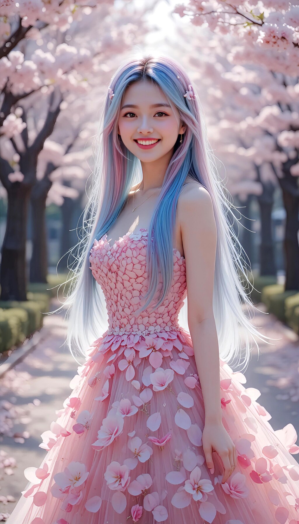 桜の花びらに包まれた君