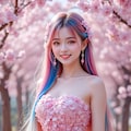 桜の花びらに包まれた君 2枚目