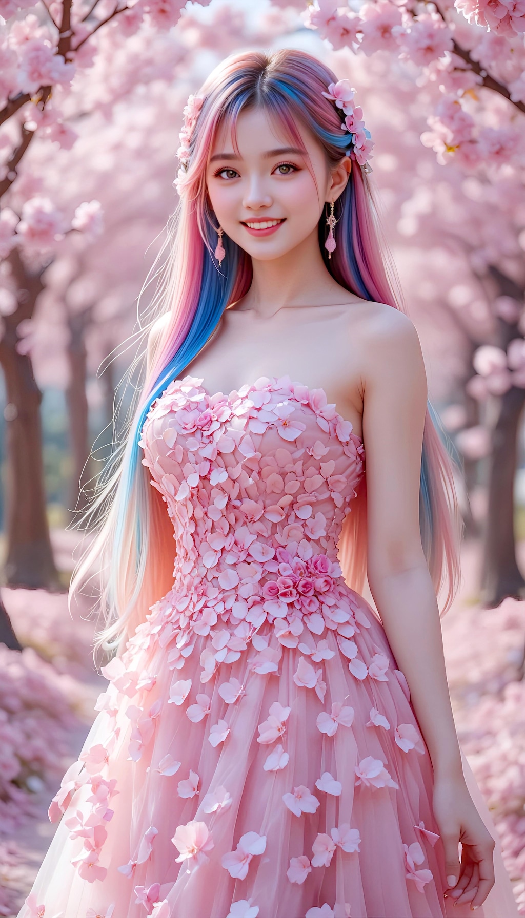 桜の花びらに包まれた君