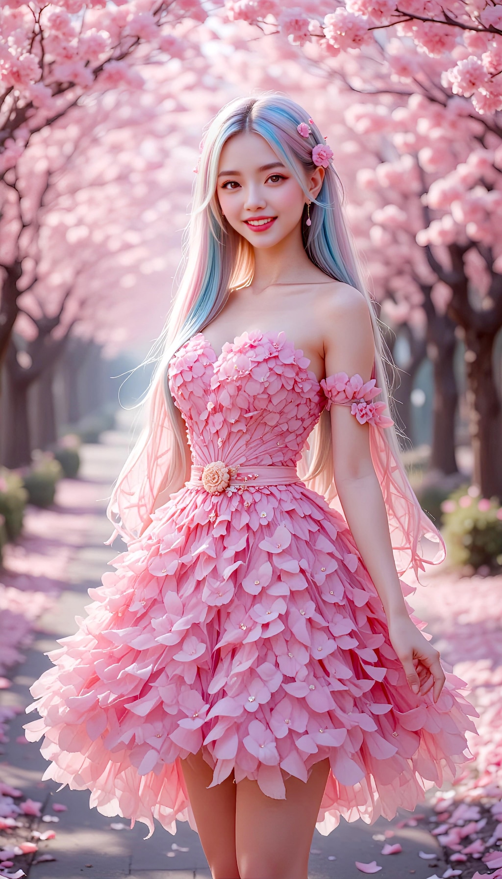 桜の花びらに包まれた君