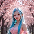 桜の花びらに包まれた君 4枚目