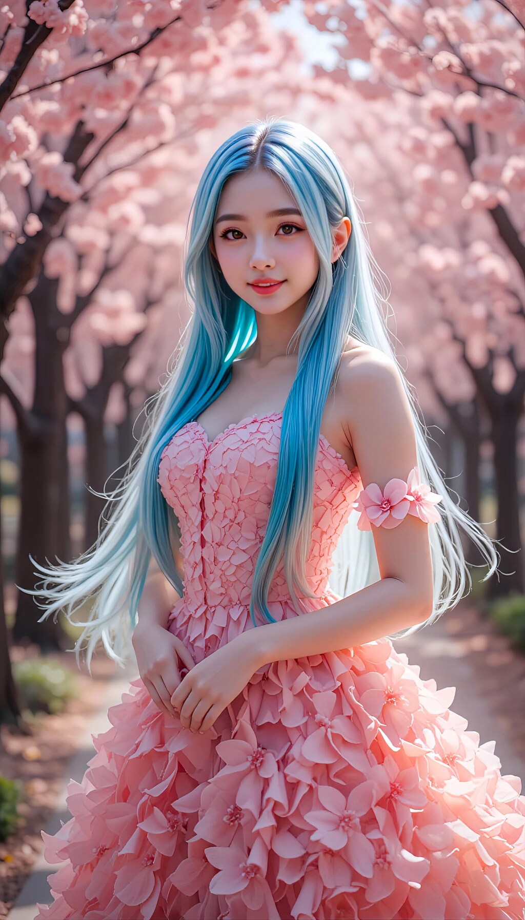 桜の花びらに包まれた君