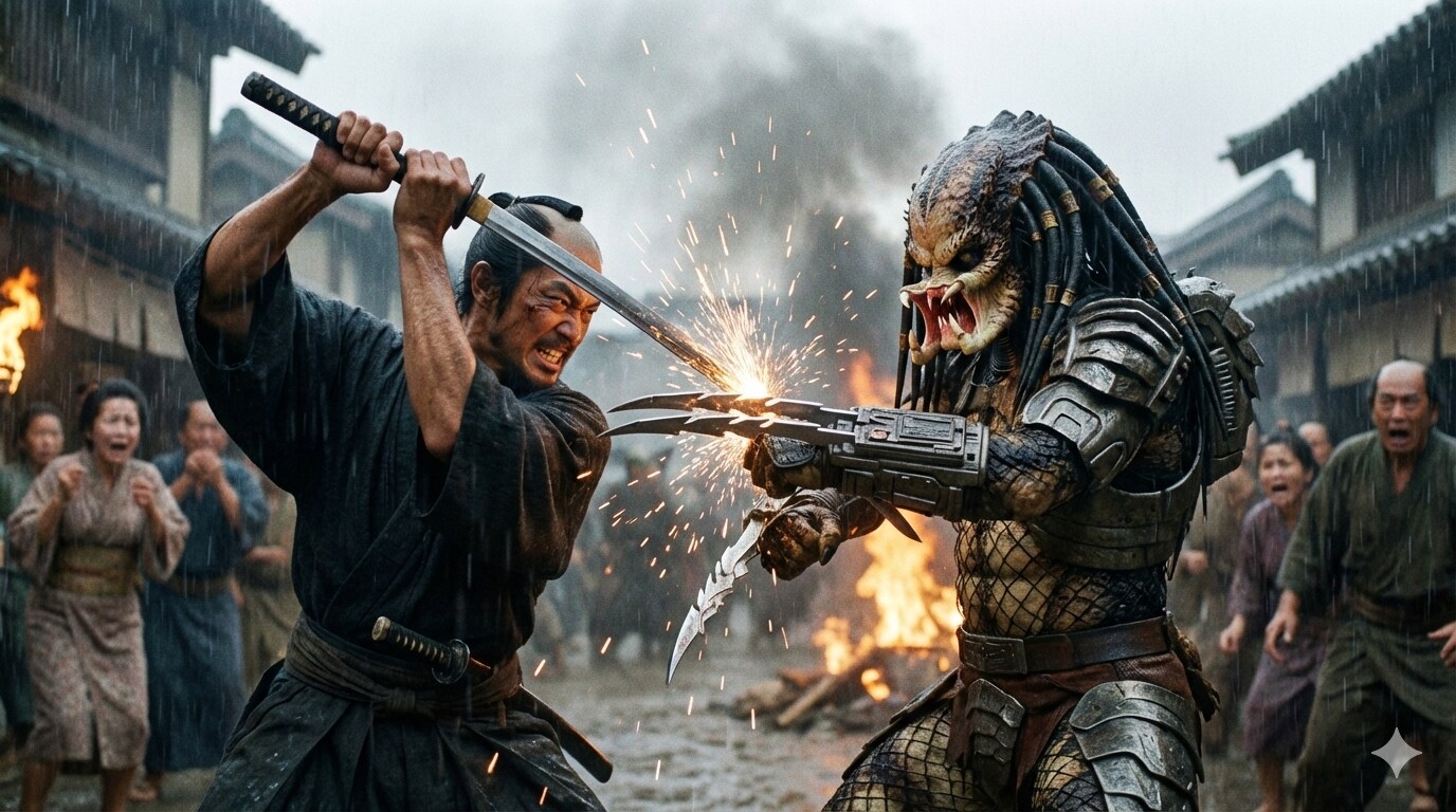 侍 vs プレデター