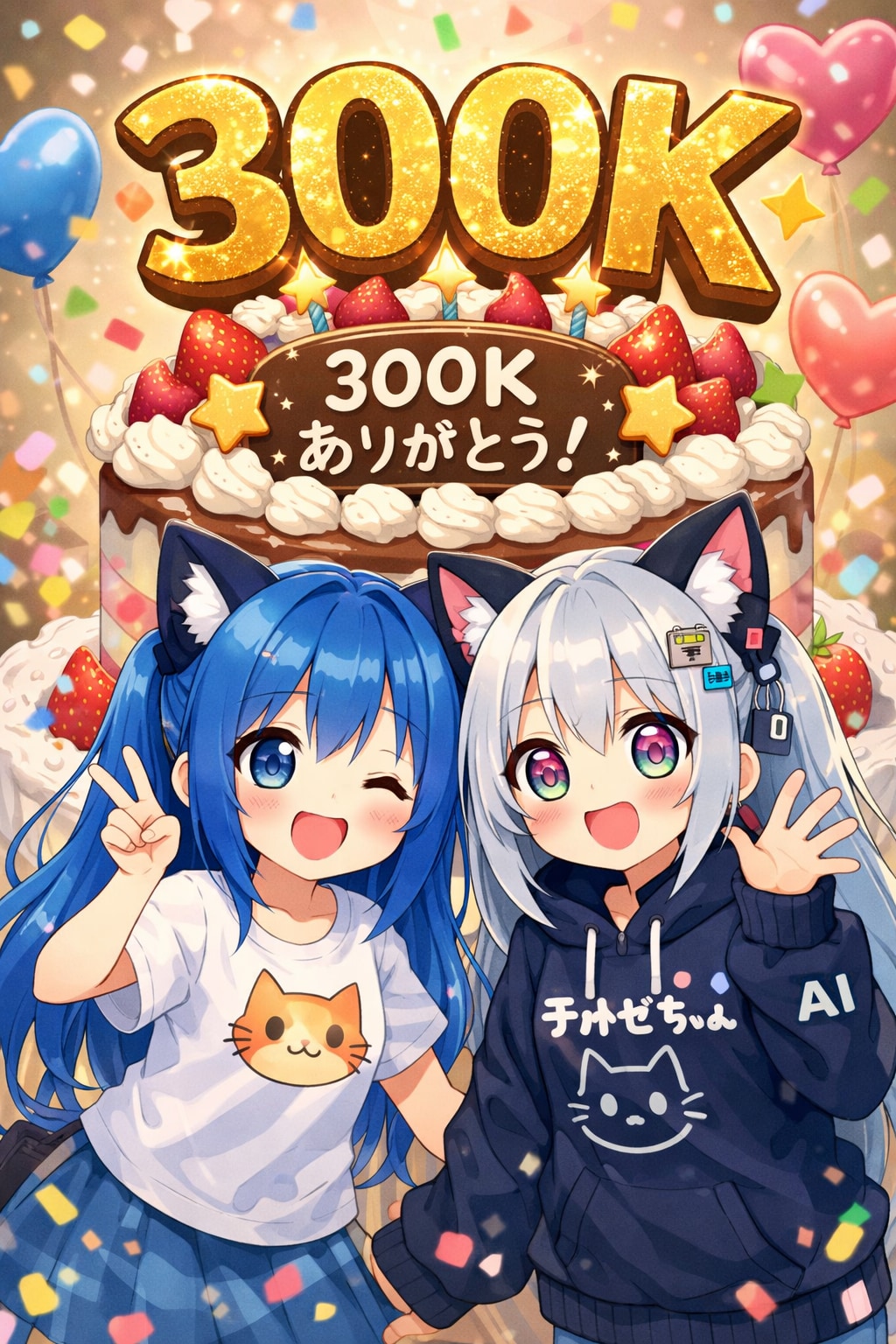 300Kいいねありがとうだよーーっ