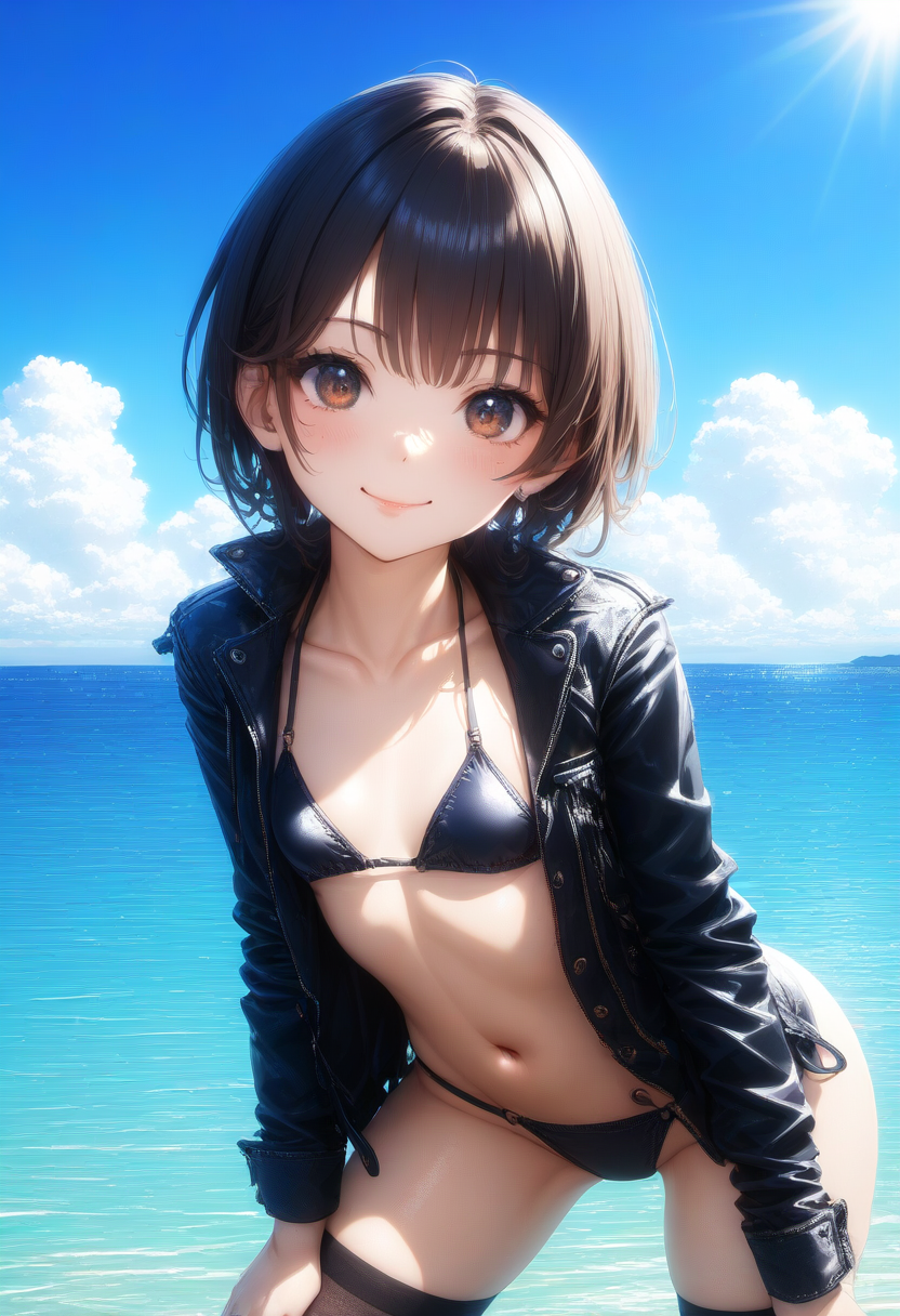 光沢水着