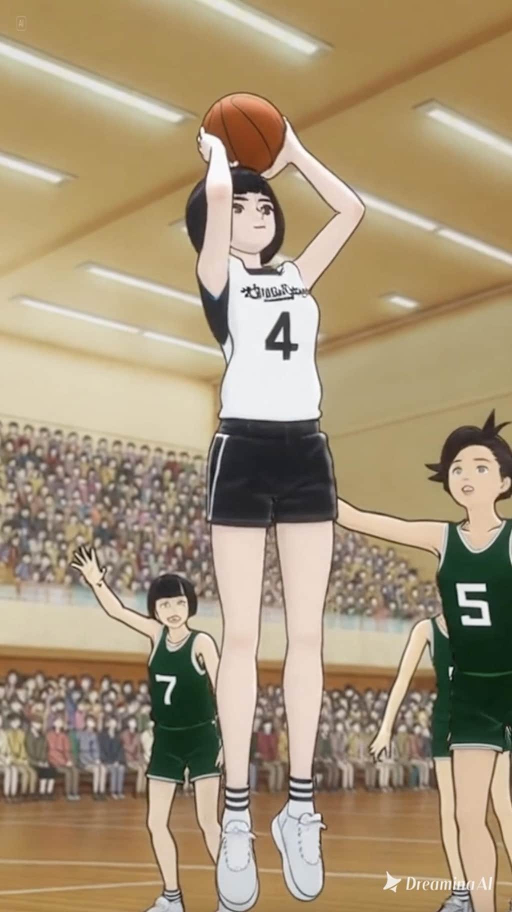 女バスのジャンプシュート381