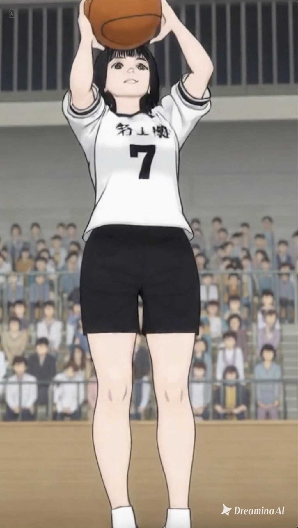 女バスのジャンプシュート381