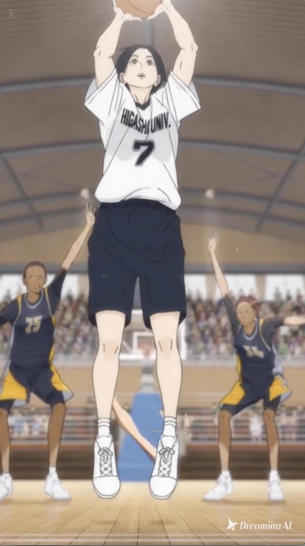 女バスのジャンプシュート381