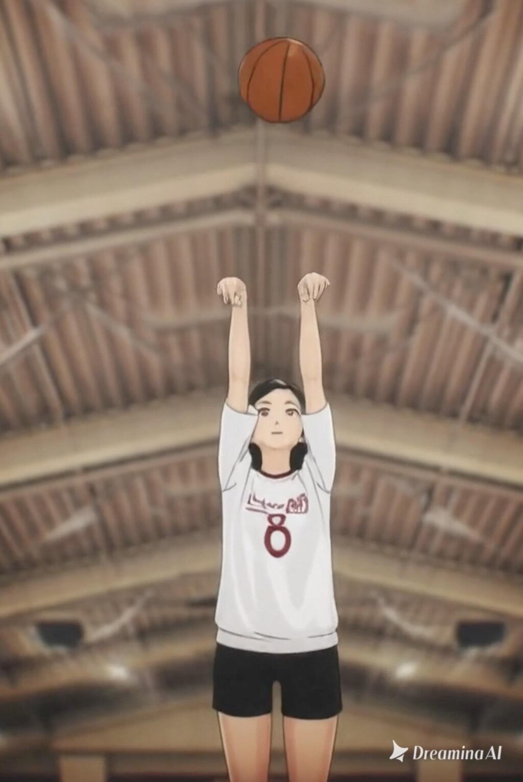 女バスのジャンプシュート381