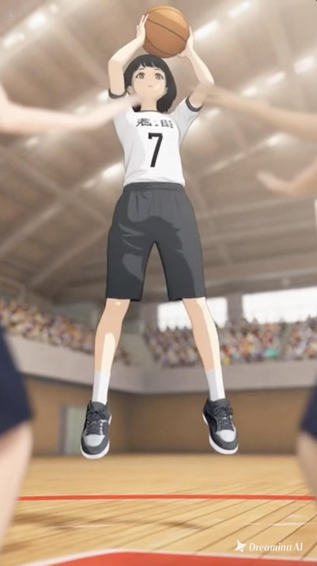 女バスのジャンプシュート381