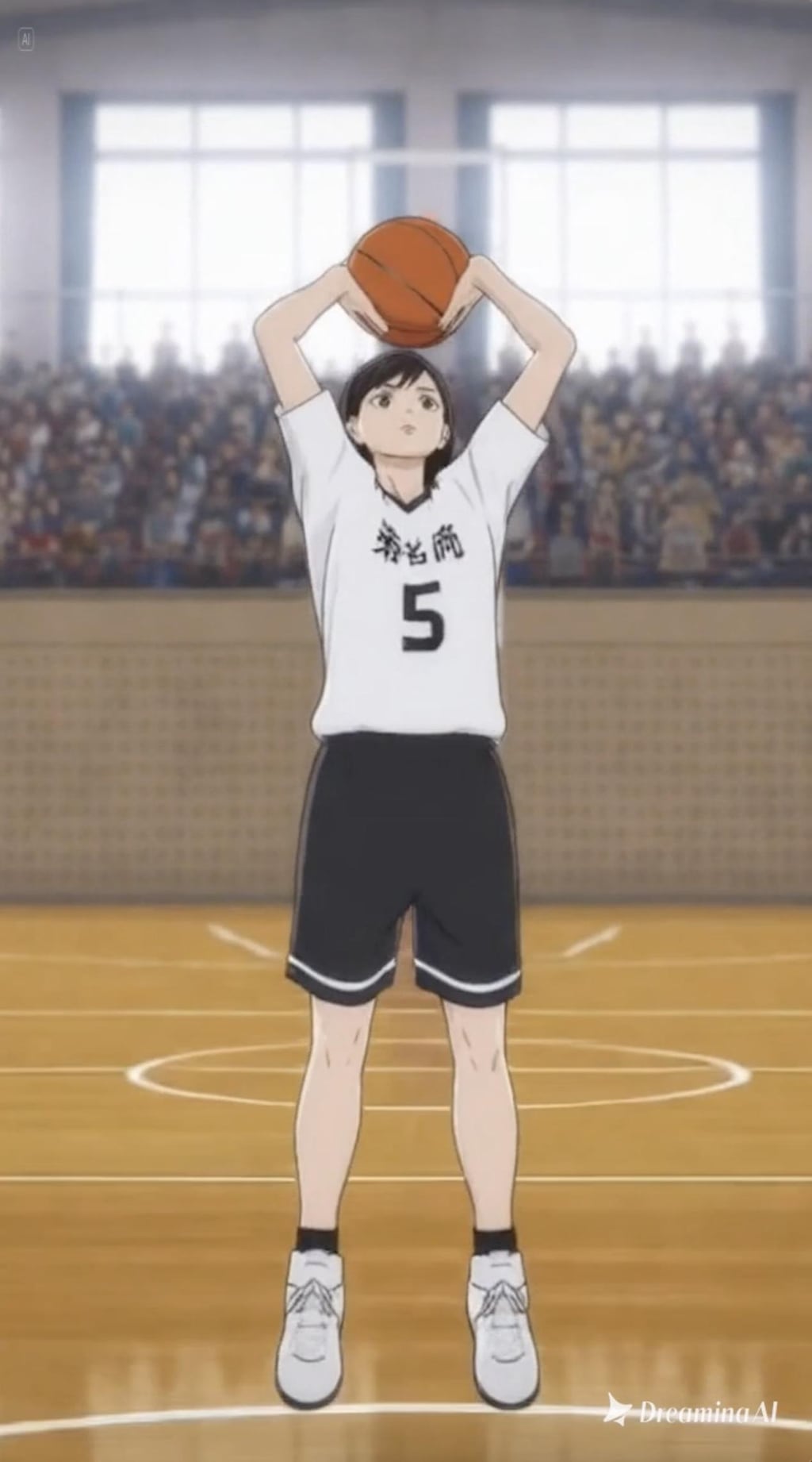 女バスのジャンプシュート381