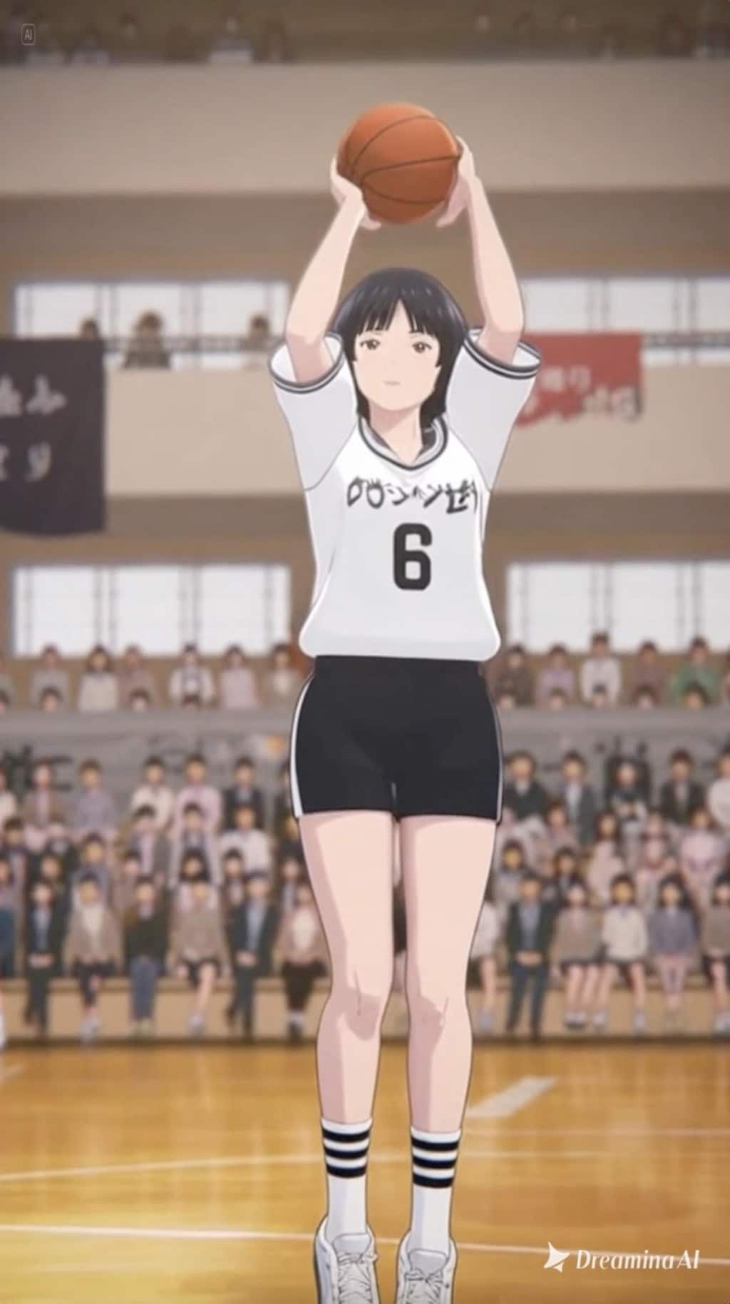 女バスのジャンプシュート381