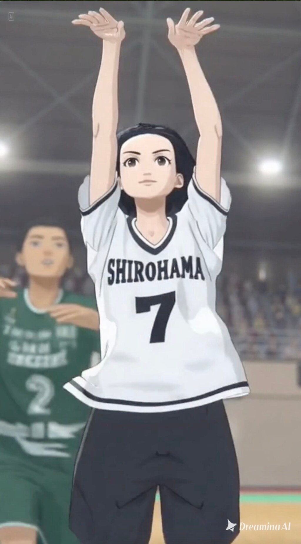 女バスのジャンプシュート381