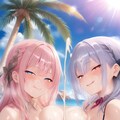真夏のWパイズリで射精祭り 4枚目
