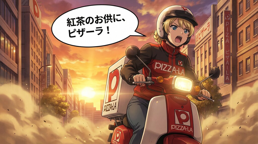 ダー様とピザーラ。