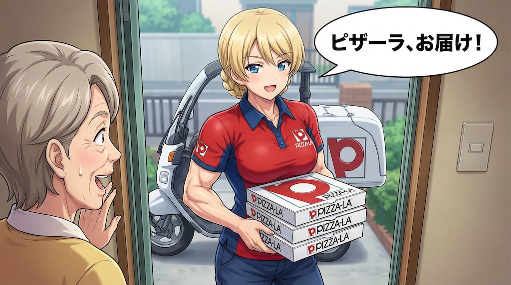 ダー様とピザーラ。