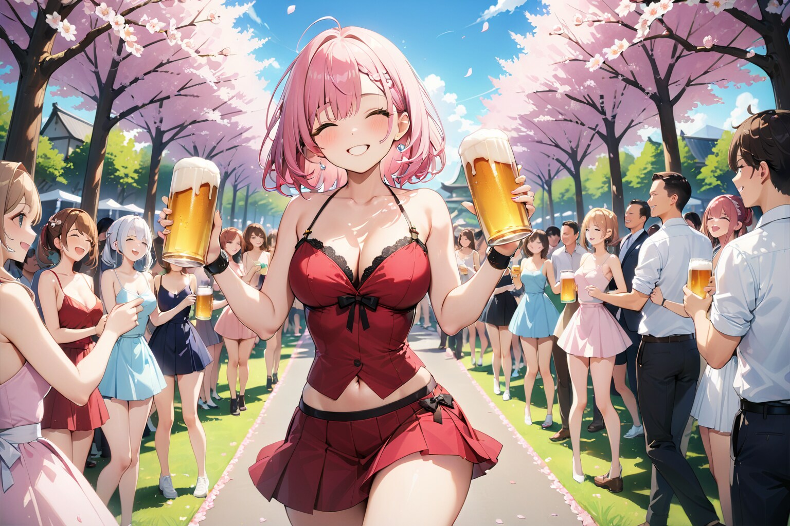 花見宴会で気分はアゲアゲ❤　EMERALD版
