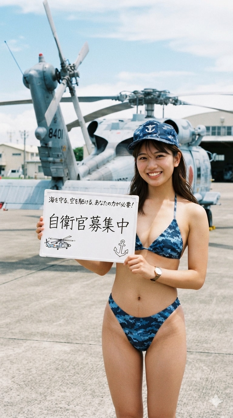 １４日の女性海上自衛官