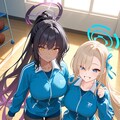 アスナとカリン　タイツとジャージ2 2枚目