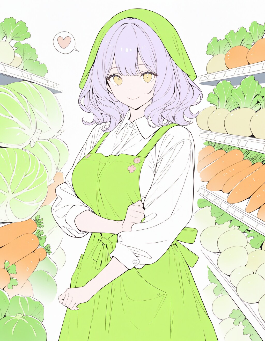 野菜コーナーのバイト姉さんXL