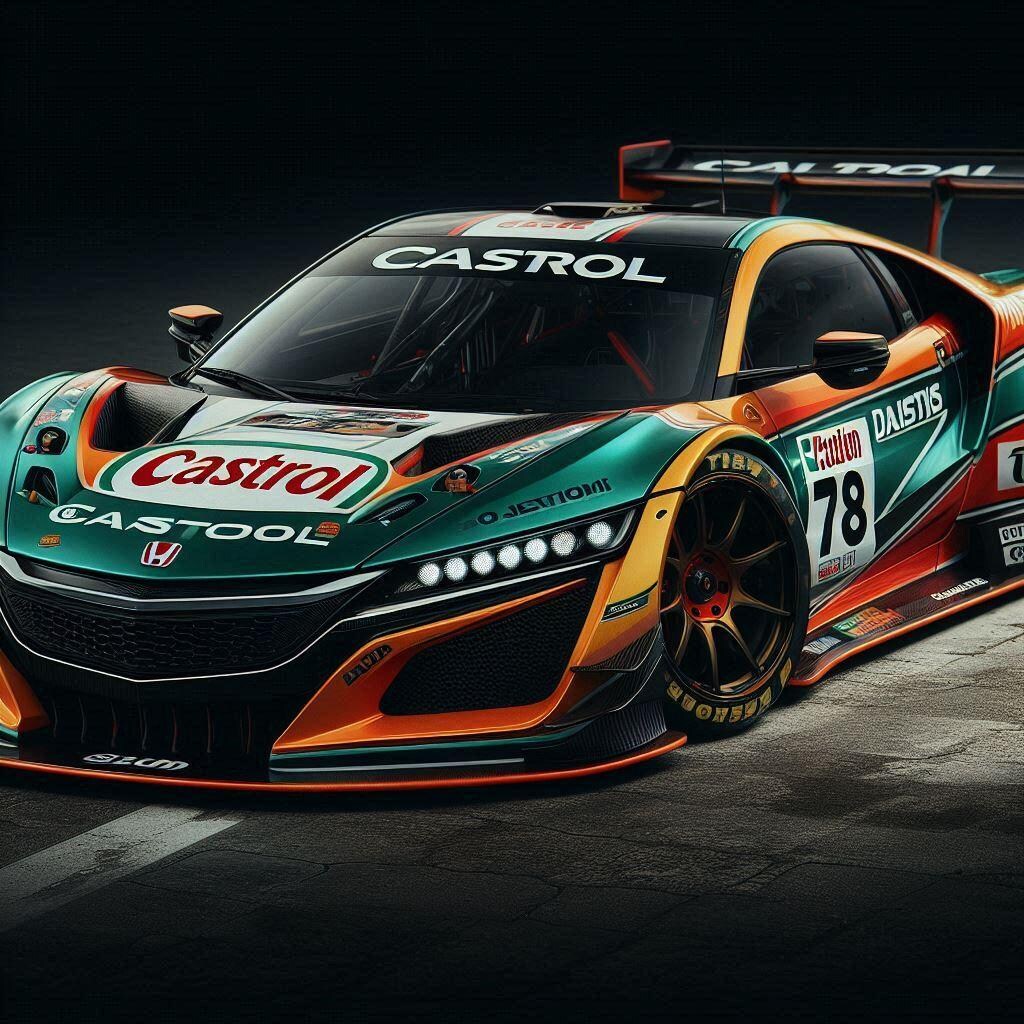 カストロールカラーホンダNSXレーシングカー